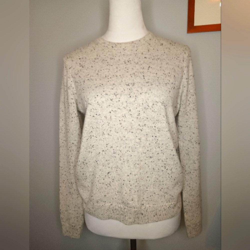 Everlane Speckled Cream Crewneck Sweater